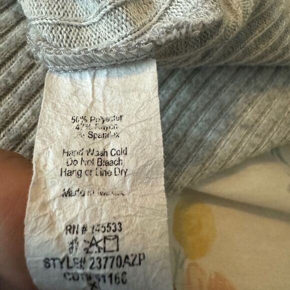 Anthropologie W5 Gray Ribbed Sweater XL - Picture 5 of 6